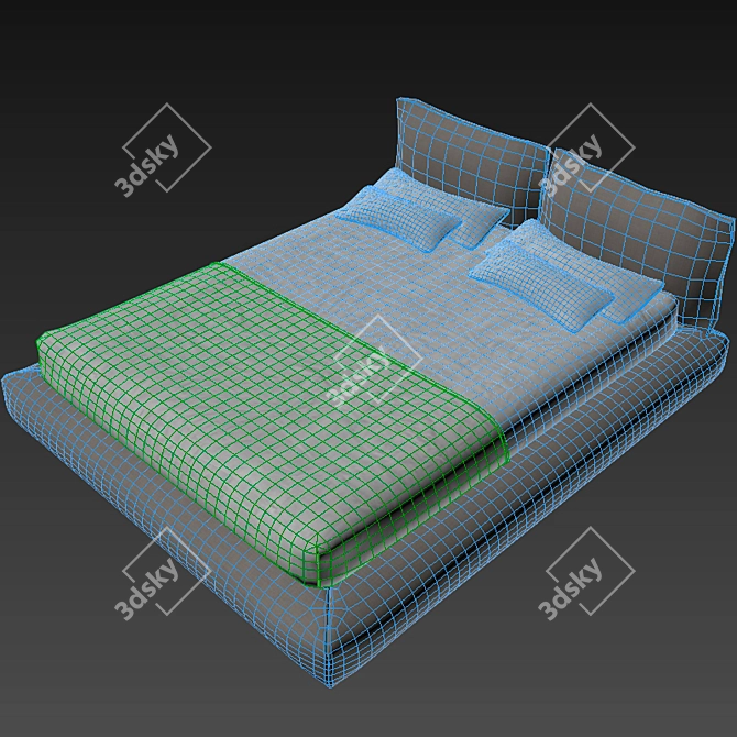 Luxury Dream: Venus Bed 3D model image 3