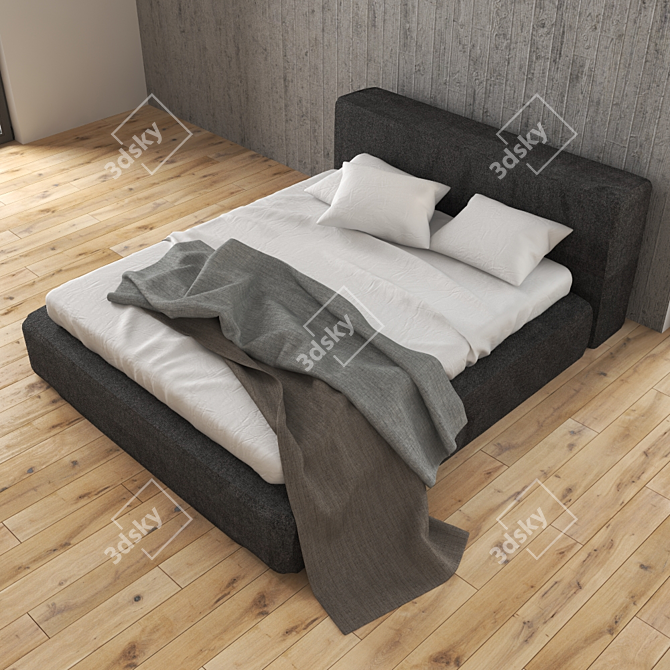 Slim Jupiter Bed 3D model image 1