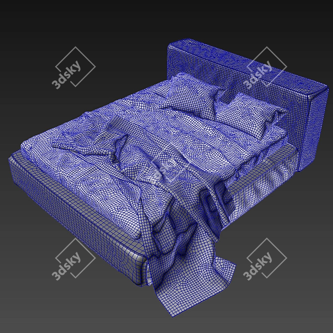 Slim Jupiter Bed 3D model image 3
