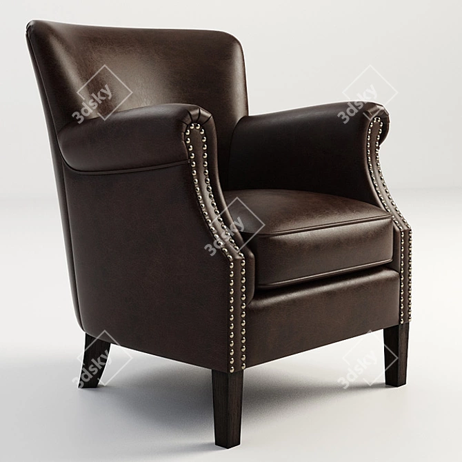 Elegant Roland Armchair from Gramercy Home 3D model image 1