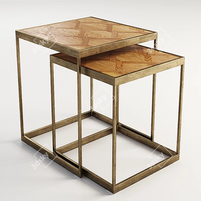 Gramercy Home Franket Side Table: Elegant and Functional 3D model image 1