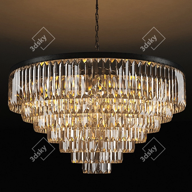 Adamant 7 Ring Chandelier - Illuminate with Elegance 3D model image 1