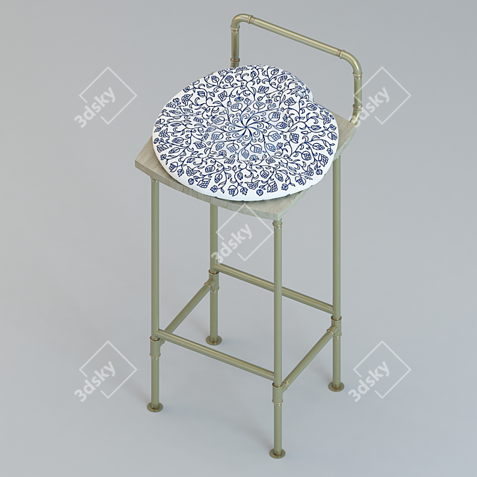 Unique Copyrighted Barstool Design 3D model image 1