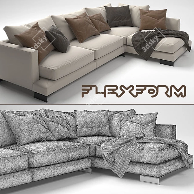 Coastal Comfort Long Island Sofa 3D model image 3