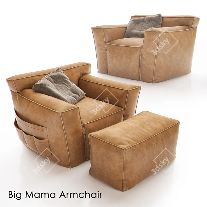 Comfort Reigns: Big Mama Armchair 3D model image 1