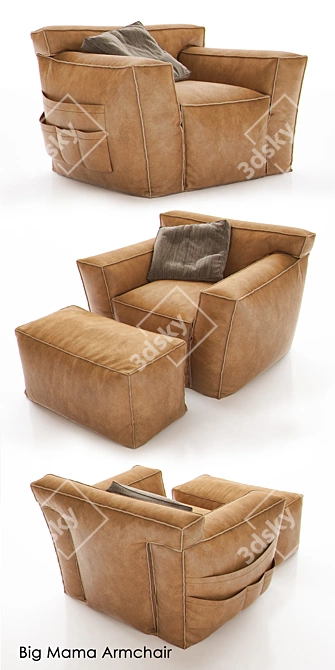 Comfort Reigns: Big Mama Armchair 3D model image 2