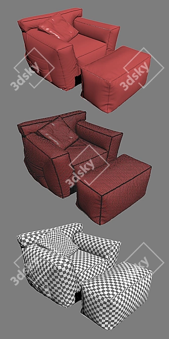 Comfort Reigns: Big Mama Armchair 3D model image 3