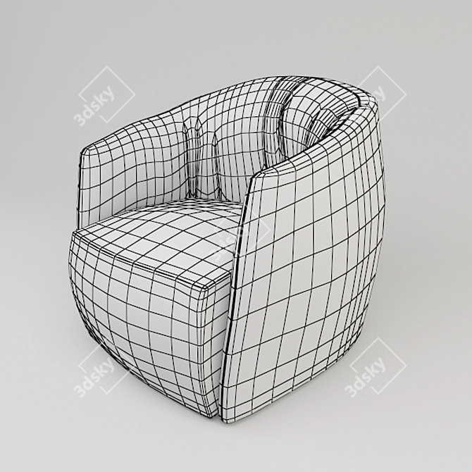 Elegant Poliform Armchairs 3D model image 3