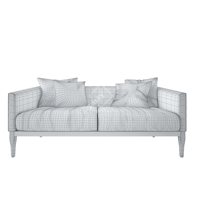 Modern-style Sofa with Hidden Ash Wood Frame and Removable Textile Upholstery 3D model image 2