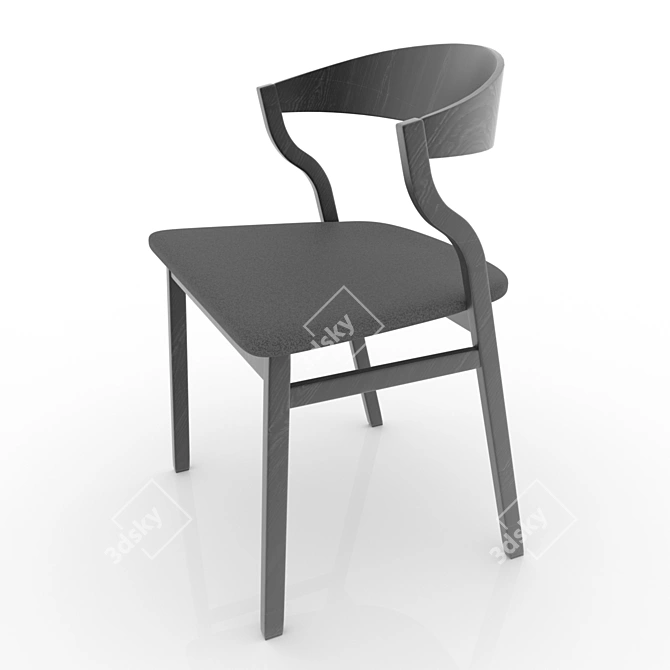 Bedont Kalea Dining Chair: Italian Design, Lacquer Finish 3D model image 1