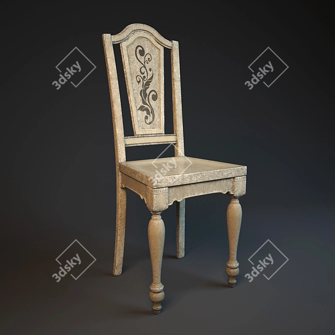 Scratched Chair - Hooker 3D model image 1