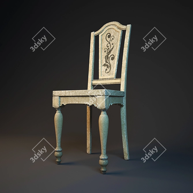 Scratched Chair - Hooker 3D model image 3