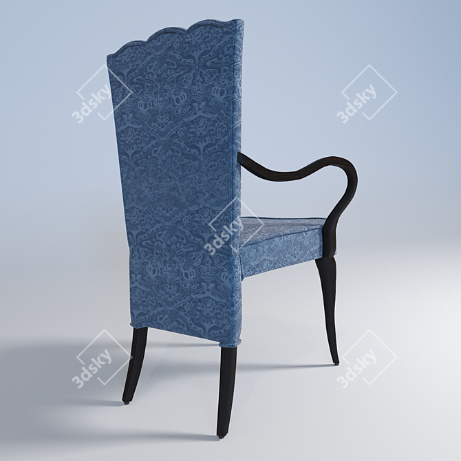 Elegant Moravia Armchair: Italian Craftsmanship 3D model image 2