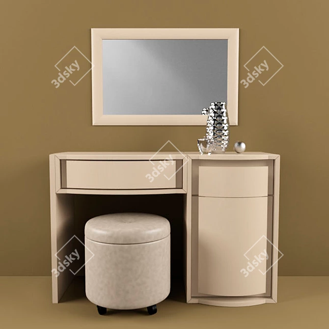 Italian-made Vela B Dressing Table 3D model image 1