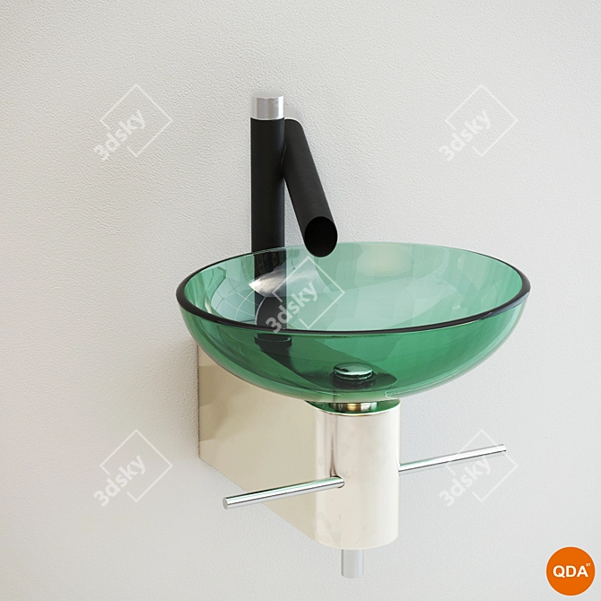 Stunning Glass Wash Basin 3D model image 1