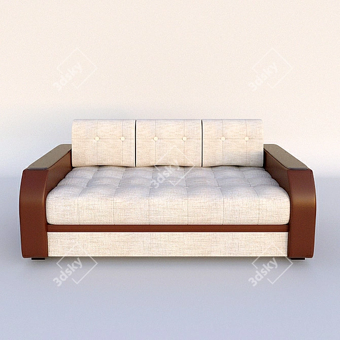 Modern Fabric Sofa 3D model image 1