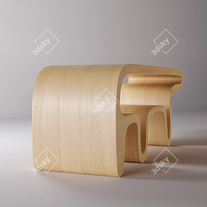 Bear Silhouette Table 3D model image 3