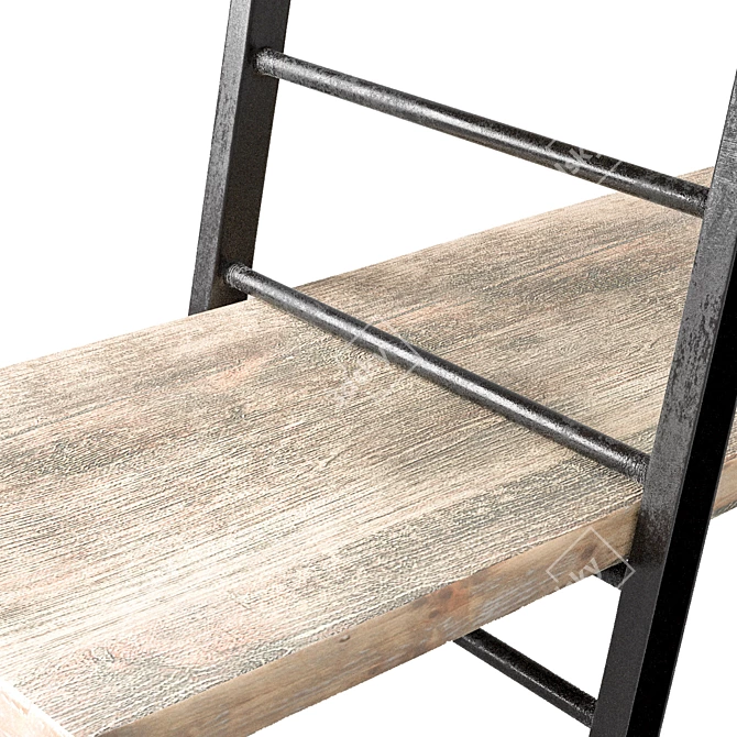 Industrial Rustic Iron Console 3D model image 3