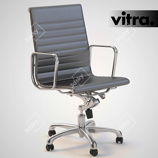 Versatile Vitra: Customizable Leather Office Chair 3D model image 1