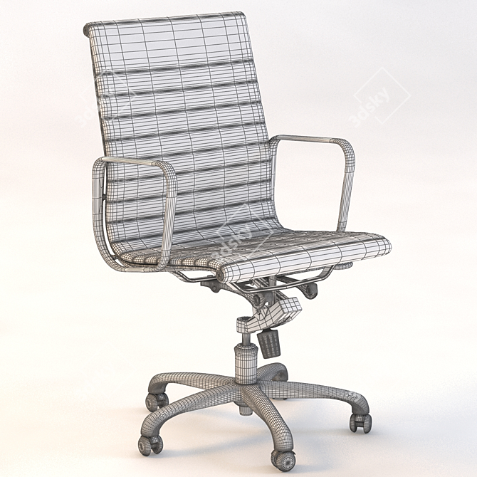 Versatile Vitra: Customizable Leather Office Chair 3D model image 2