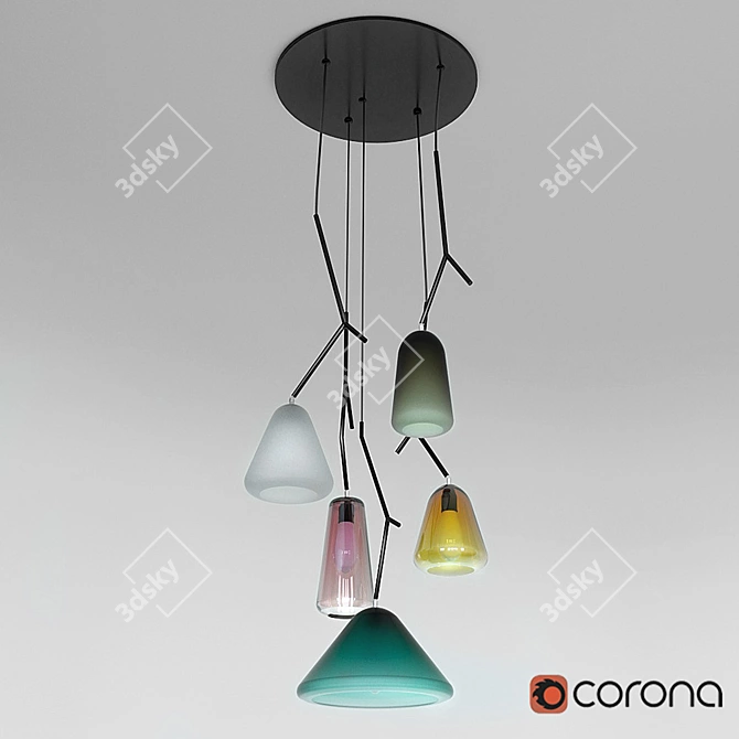 Vanamo Pendant Lamp: Modern Minimalist Lighting 3D model image 1