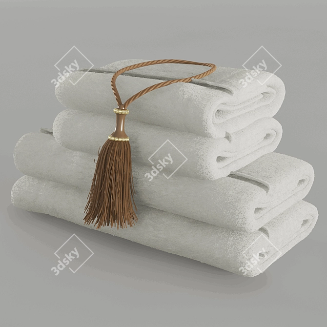 Luxury Towel Set | 700mm x 1400mm 3D model image 2