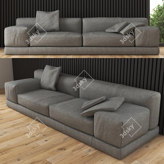 Gentle Big Sofa 3D model image 1