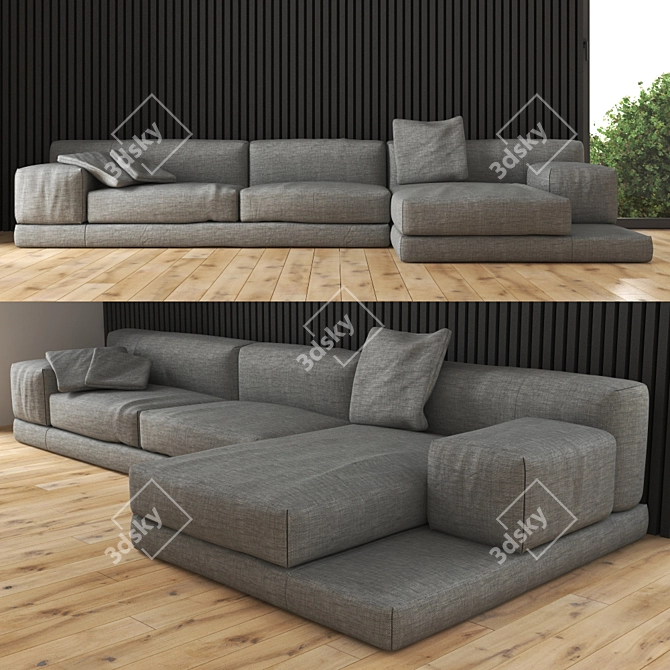 Cozy Comfort Sofa 3D model image 1