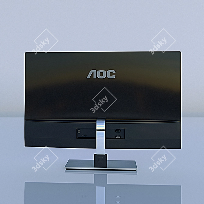 AOC D2757PH: Full HD Monitor with MHL 3D model image 3