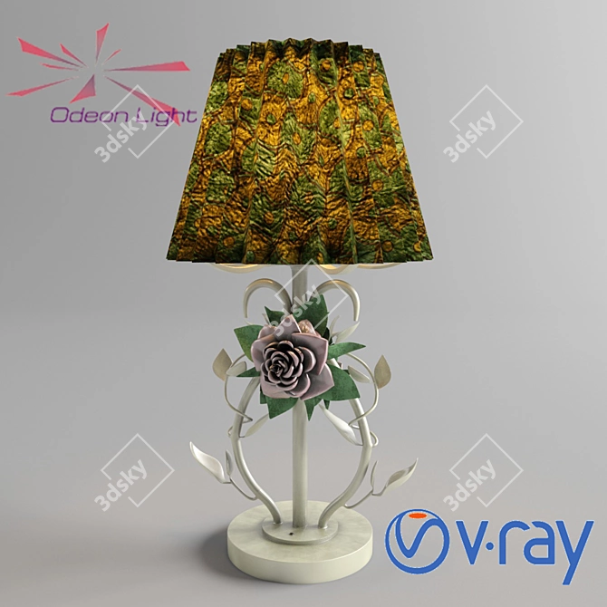 Modern Desk Lamp with Textured Detail 3D model image 1