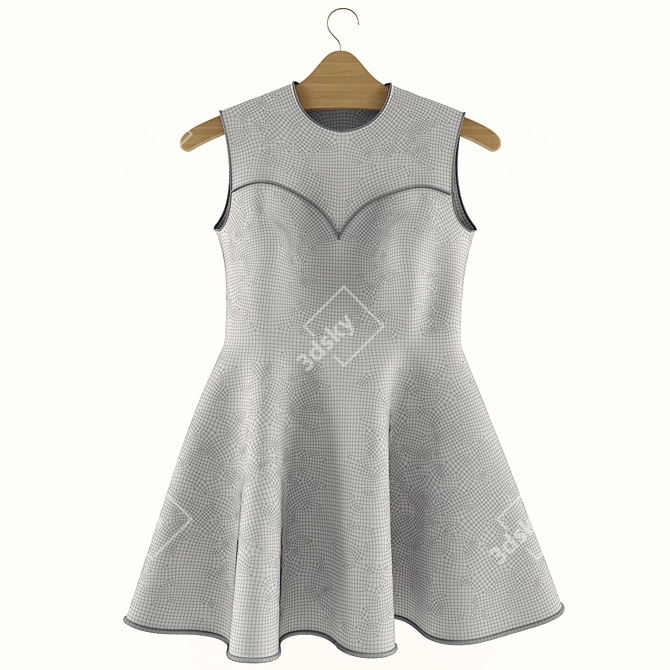 Elegant Trempel Dress 3D model image 2