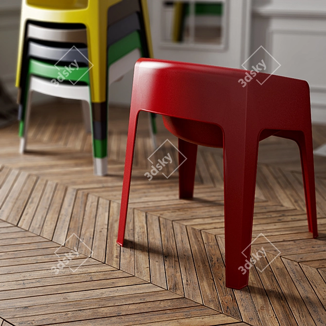 Sleek Stackable Tototo Chair 3D model image 2