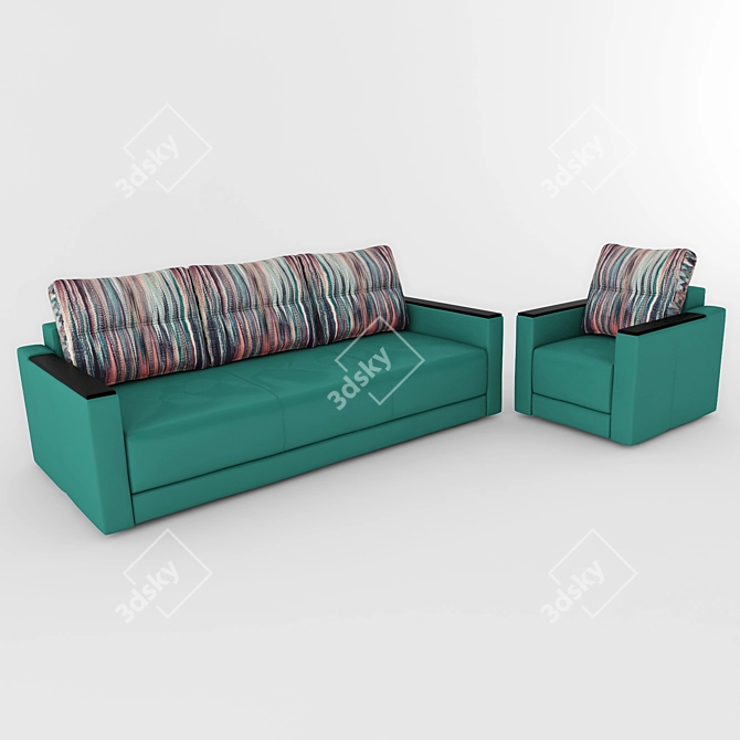 Orion Sofa & Chair Set 3D model image 1