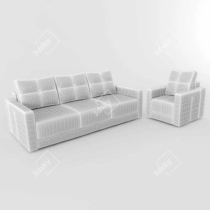 Orion Sofa & Chair Set 3D model image 3