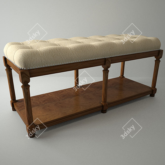 Modern Greta Bench 3D model image 1