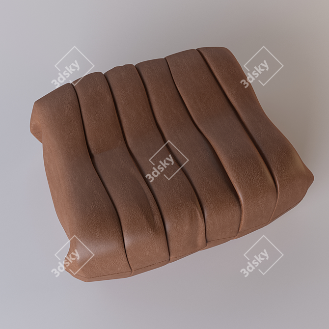 Leather Pouf: Stylish and Functional 3D model image 3