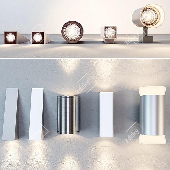 Modern Wall Lights for Stylish Illumination 3D model image 2