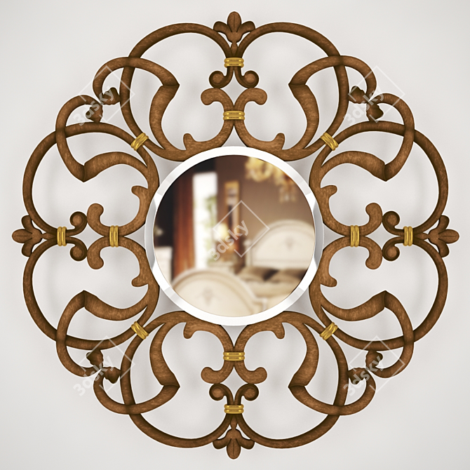 Handcrafted Carved Mirror: Christopher Guy 3D model image 1