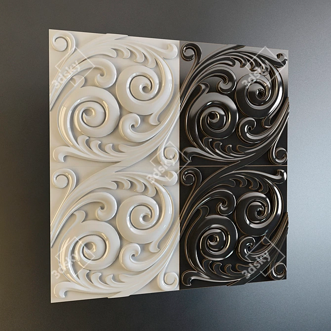 Stylish Decorative Tiles 3D model image 1