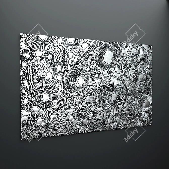 Celestial Carved Wall Panel 3D model image 1