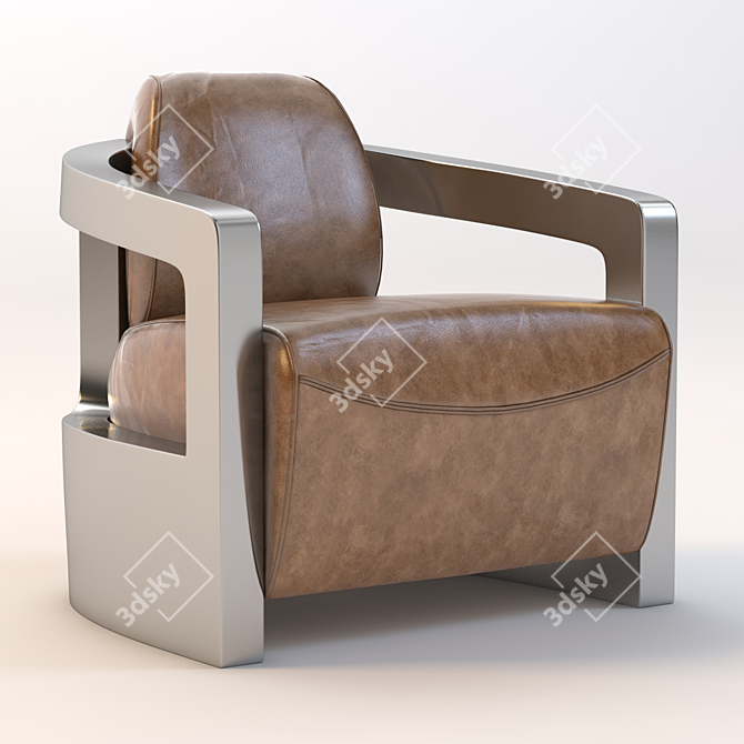 Luxury Bugatti Atlantic Coupe Leather Chair 3D model image 1