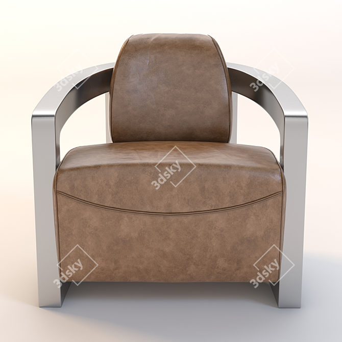 Luxury Bugatti Atlantic Coupe Leather Chair 3D model image 3