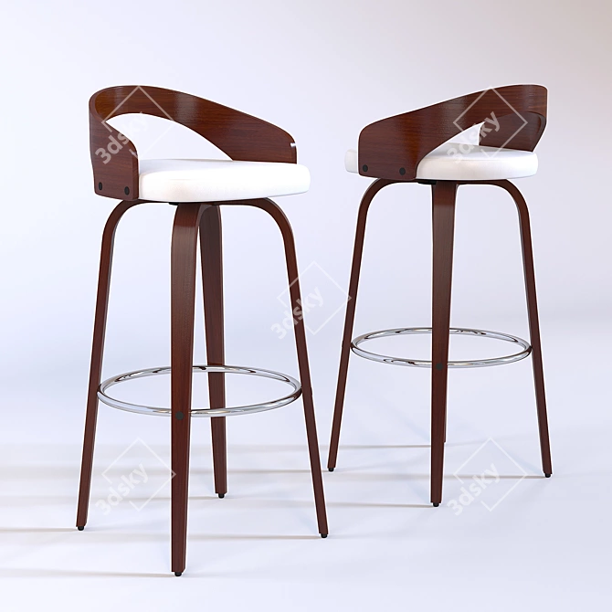 Cherry Delight Barstool: Elegant and Stylish 3D model image 1