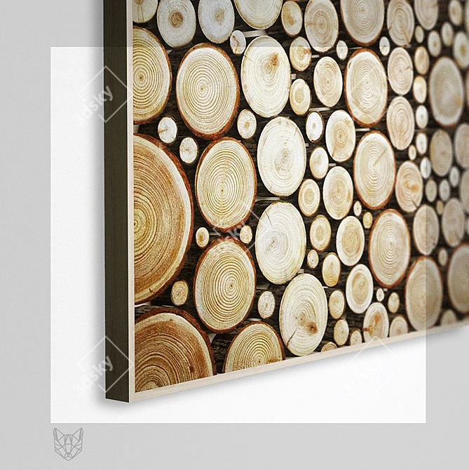 Premium Wood Panel: 1000x1000mm, UV Mapped & V-Ray Rendered 3D model image 2