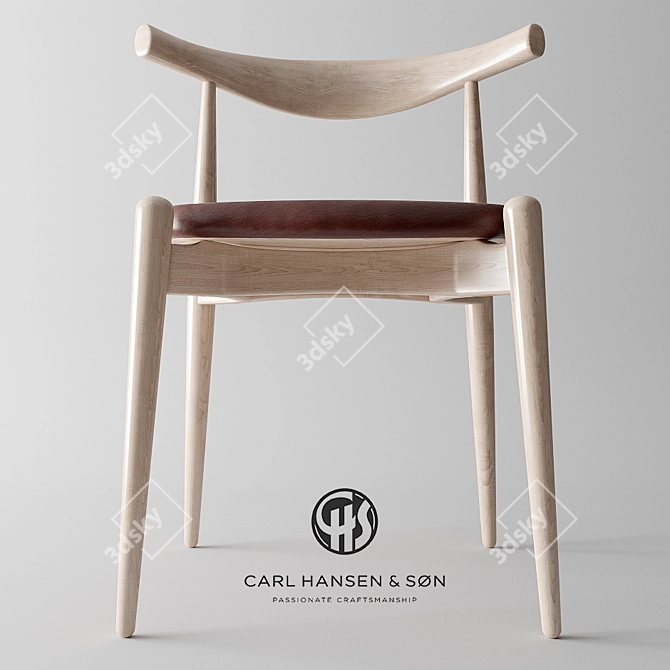 Stackable Dining Chair: Modern, Versatile, and Stable 3D model image 1