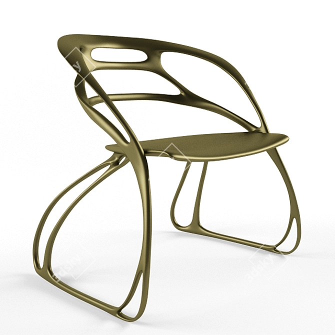 Elegant Butterfly Chair Soulmate 3D model image 3