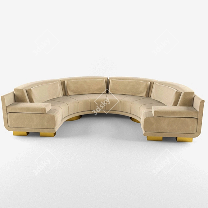 Luxury Fendi Casa Artu Sofa 3D model image 1