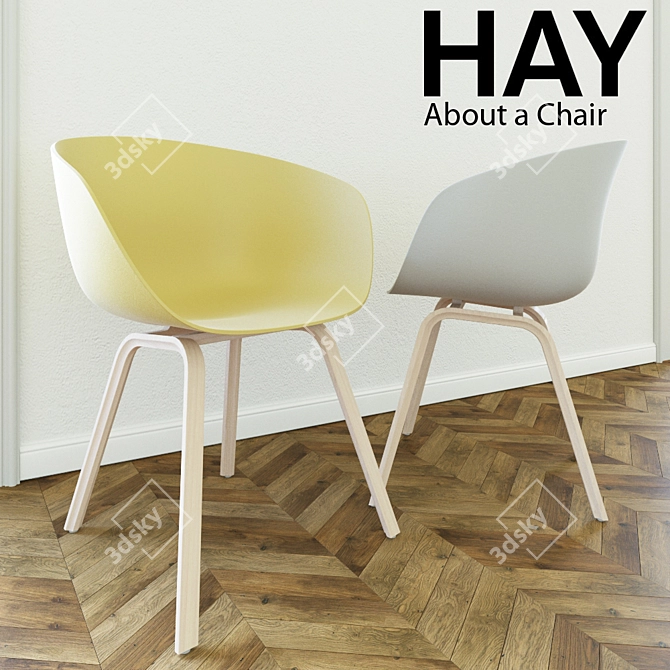 ErgoSeat: Chair HAY by Hee Welling 3D model image 1