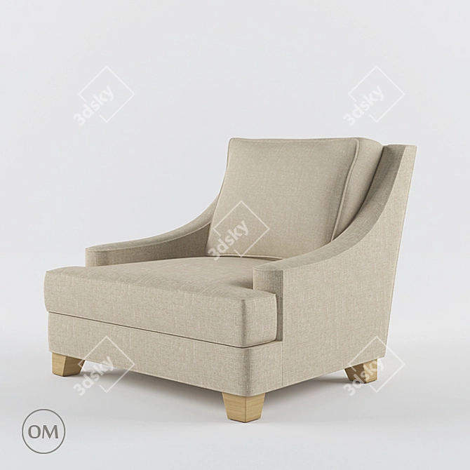 Contemporary Arne Armchair by Marko Kraus 3D model image 1