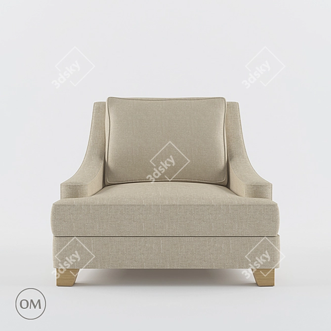 Contemporary Arne Armchair by Marko Kraus 3D model image 2